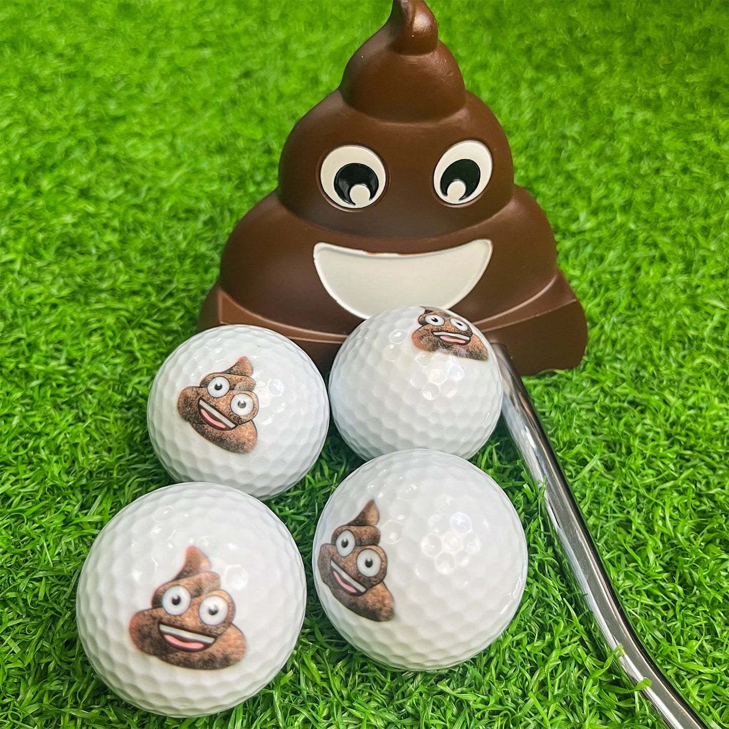 Poop Emoji Golf Balls