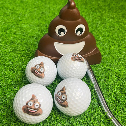 Poop Emoji Golf Balls