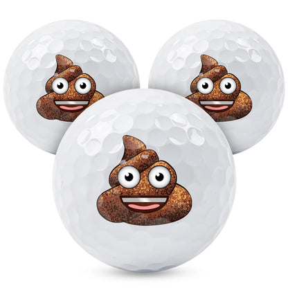 Poop Emoji Golf Balls