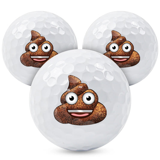 Poop Emoji Golf Balls