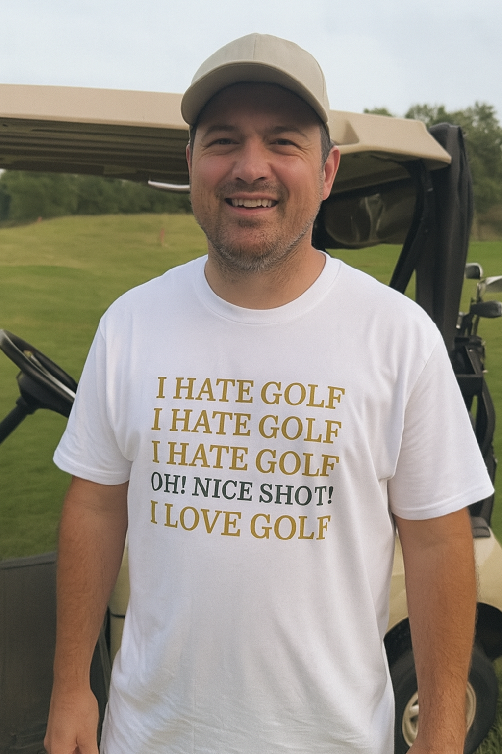 I Hate Golf-Oh Nice Shot-I Love Golf Funny T-Shirt